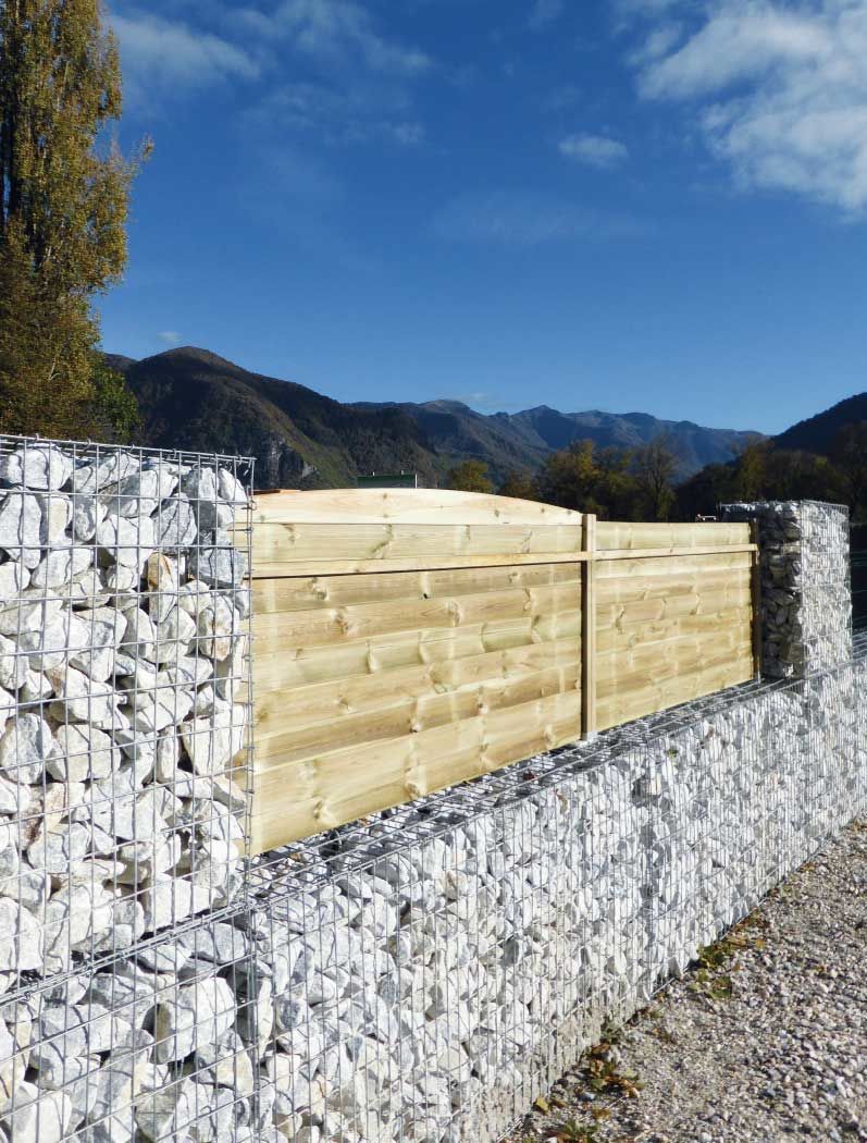 Mur de cl&ocirc;ture gabion - Fimurex Gabions